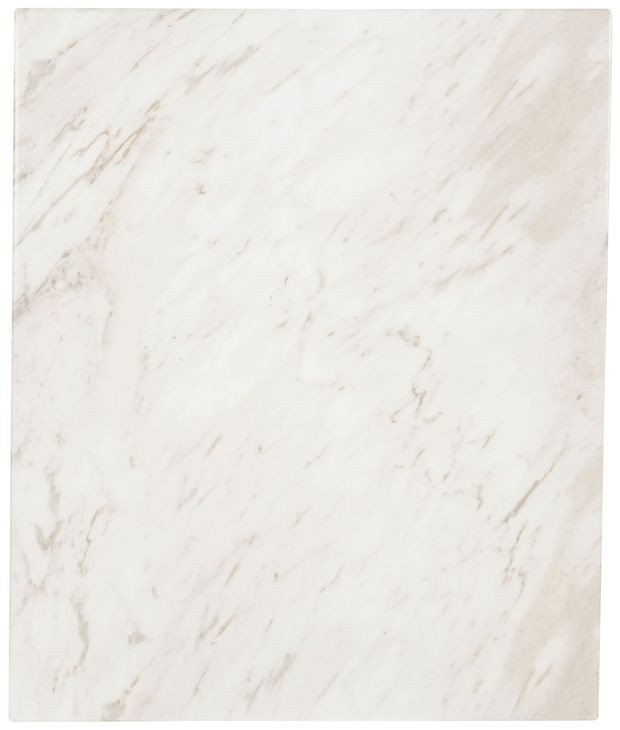 Aries White Marble Rectangular End Table