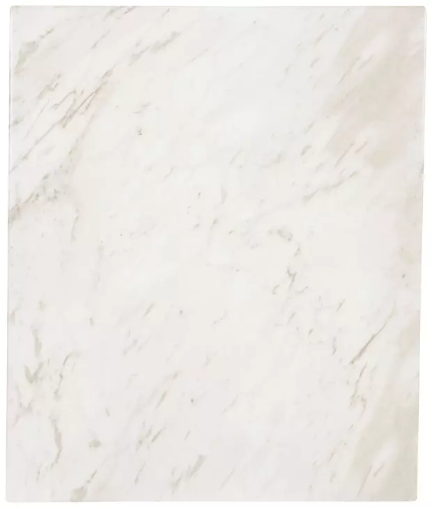 Aries White Marble Rectangular End Table