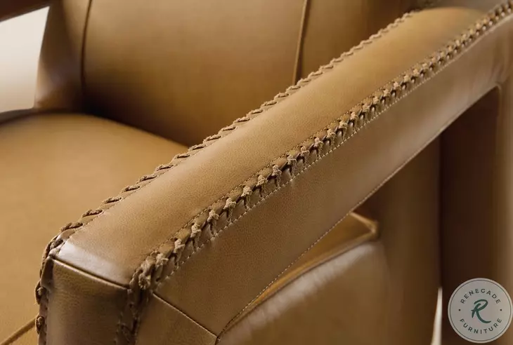 Cresthaven Pleasant Brittle Leather Accent Chair