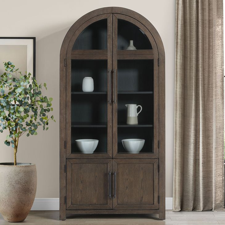 Burlington Brown 4 Door Curio Cabinet