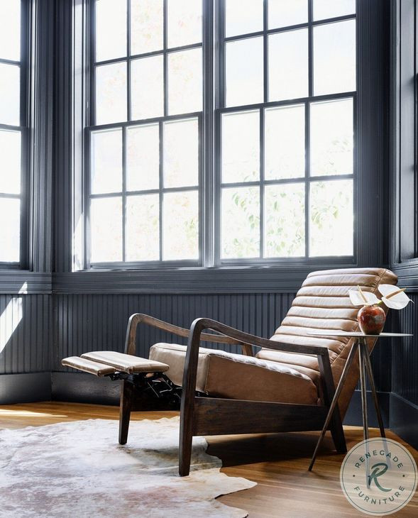 Chance Dakota Warm Taupe Leather Recliner