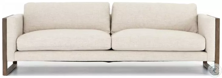 Otis Thames Cream and Distressed Natural Performance Fabric Sofa