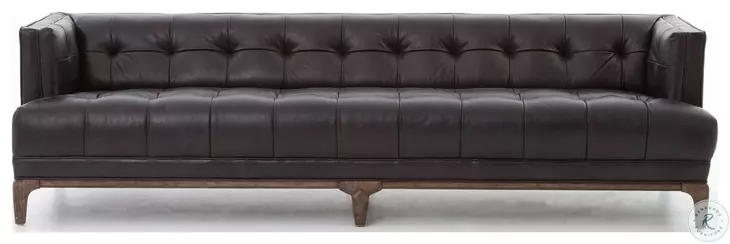 Dylan Black Rider Leather 91" Sofa