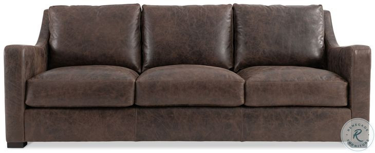Ventura Brown Leather 86" Sofa