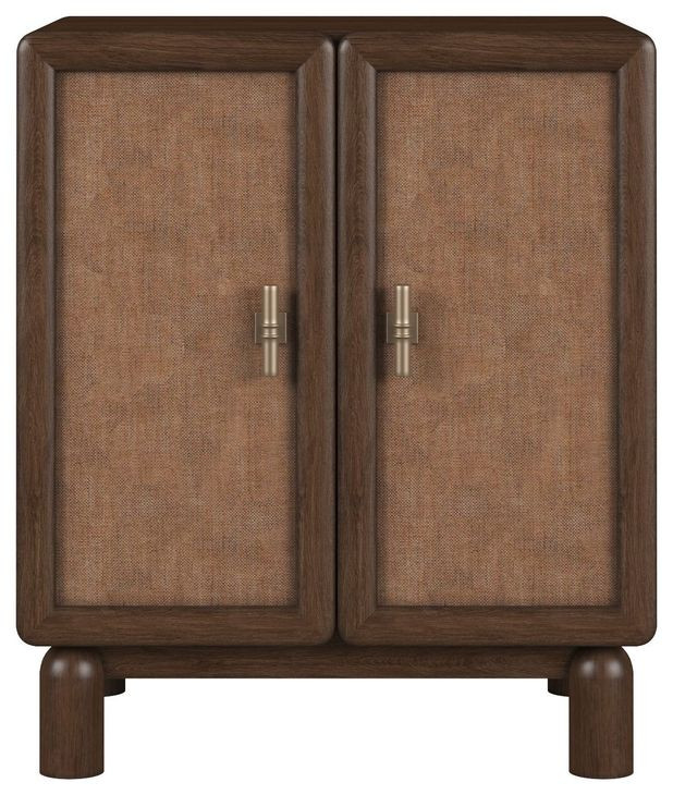 Verge Handcrafted Walnut 2 Door Nightstand