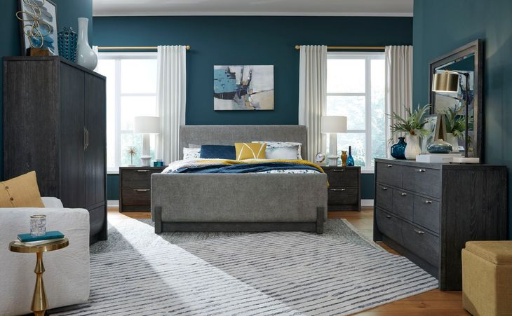 Kinsley Black Heron 2 Drawer Nightstand with USB Charging