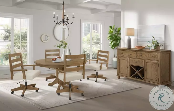 Colonial Oak Weathered Chestnut Game Chair Set of 2