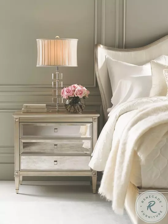 A Classic Beauty Auric And Gold Bullion Paint 3 Drawer Nightstand