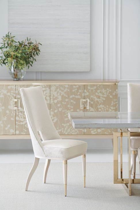 Guest of Honor Cream Performance Fabric Dining Side Chair