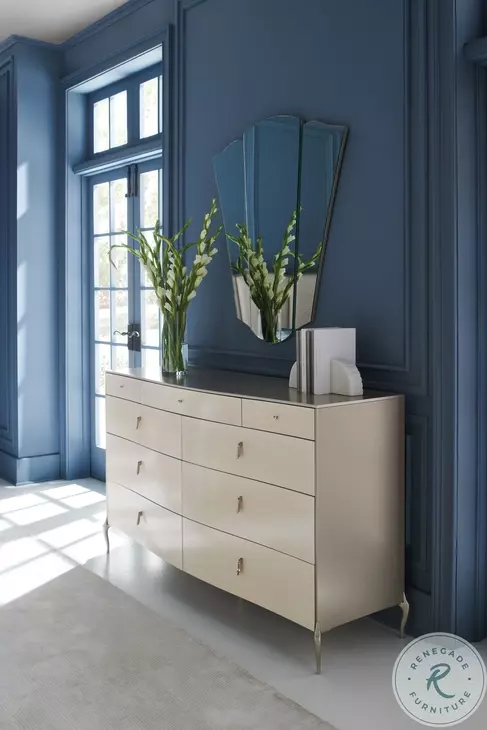 Dress To Impress Soft Silver Paint And Vanilla creme Dresser
