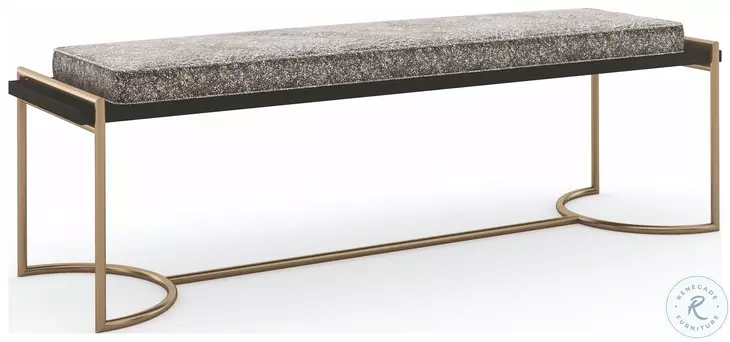 Slim Line Dark Chocolate And Champagne Gold Bed Bench