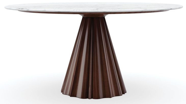 All Natural Rich Walnut 60" Round Dining Table
