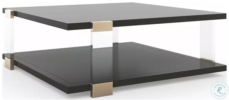 I'Ll Take The Corner Table Tuxedo Black And Whisper Of Gold Occasional Table Set