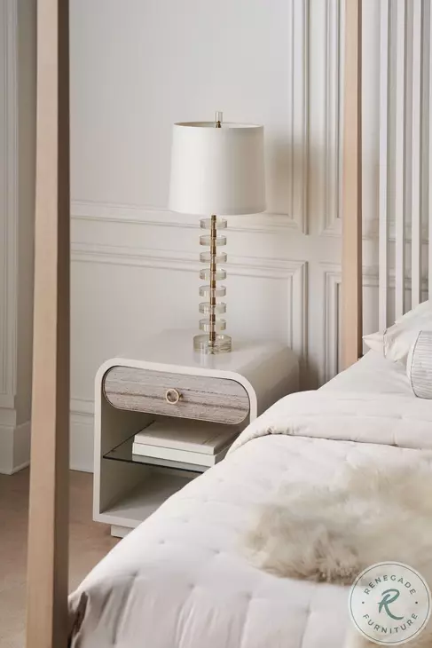 Quarry Almond Milk And Gray Sandstone Nightstand