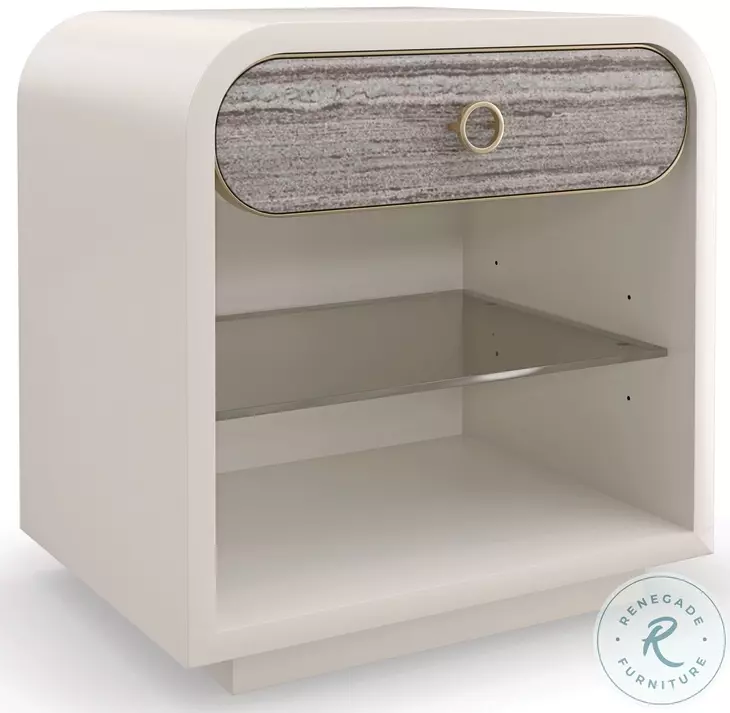 Quarry Almond Milk And Gray Sandstone Nightstand