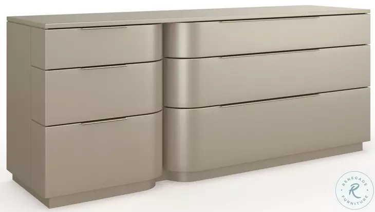 Oblique Soft Silver Paint Gloss Dresser
