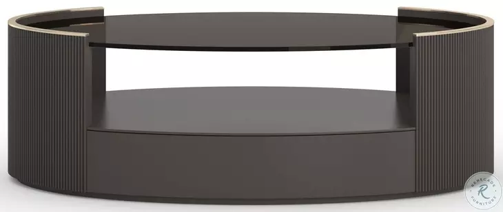 Love Dark Chocolate Oval Cocktail Table