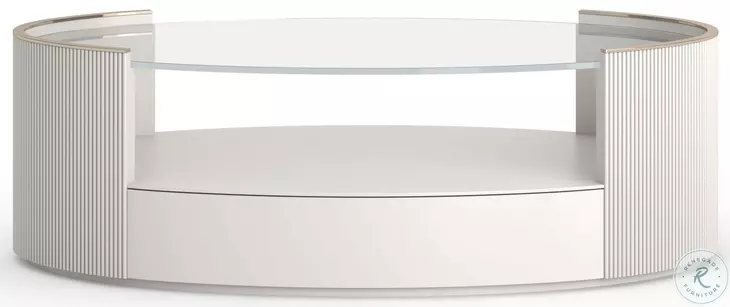 Love Matte Pearl Oval Cocktail Table