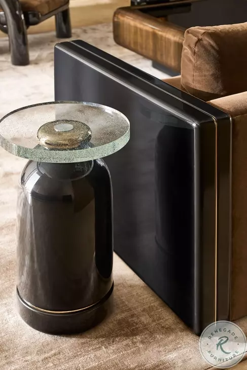 Gelee Chocolate Truffle Round Accent Table