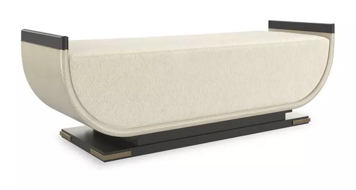 Crete Beige Upholstered Bed Bench