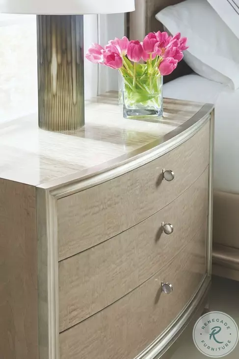 Rise And Shine Silver Maple 3 Drawer Nightstand