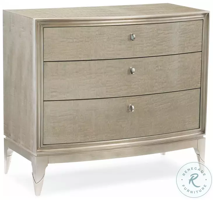Rise And Shine Silver Maple 3 Drawer Nightstand