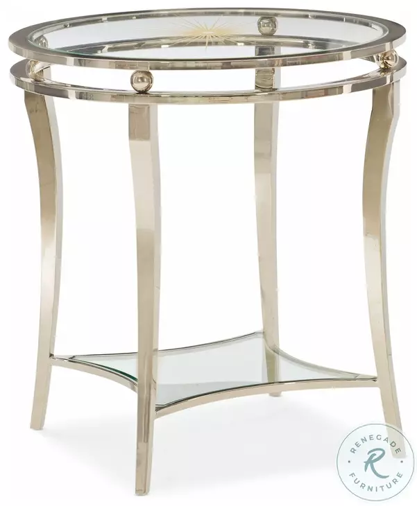 Rising Star Neutral Metallic End Table