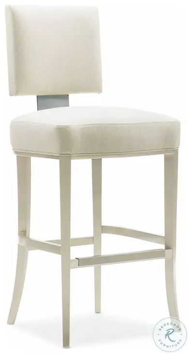 Reserved Seating Soft Silver Paint Bar Stool