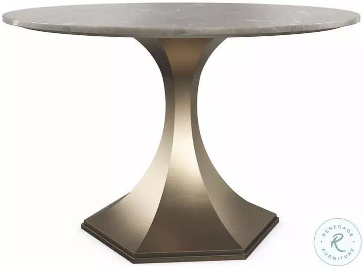 Top Brass Afterglow And Brushed Antique Brass Dining Table