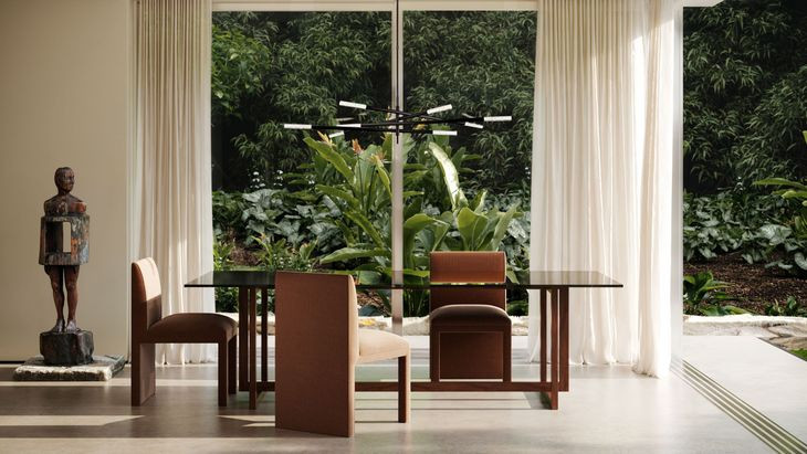 Precipice Saffron Upholstered Dining Chair