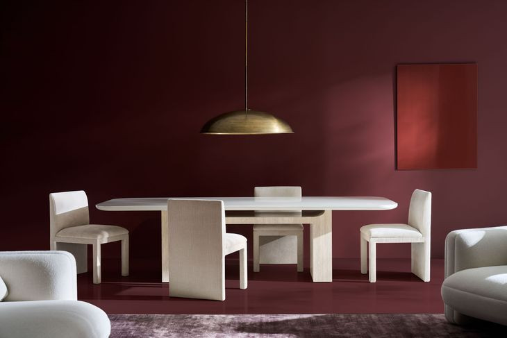 Precipice Oatmeal Upholstered Dining Chair