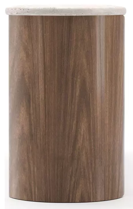 Fleur Porcini and Travertine 4 Door Open Sideboard