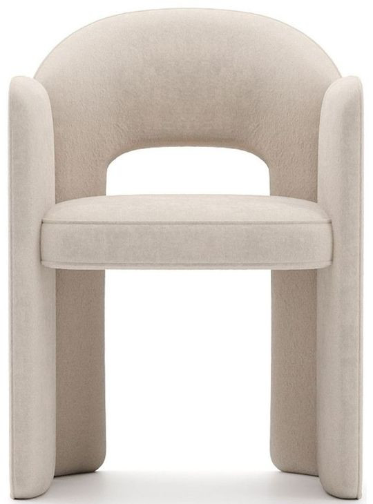 Overlap Ivory Upholstered Arm Chair