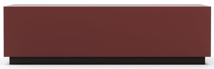 Cocktail Couture Rouge Red Gloss and Black Rectangular Cocktail Table