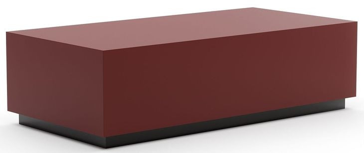 Cocktail Couture Rouge Red Gloss and Black Rectangular Occasional Table Set