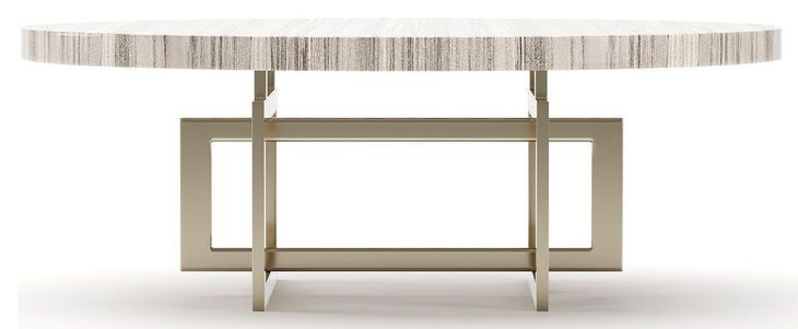 Wish You Were Here Sandstone and Whisper of Gold 48" Round Cocktail Table