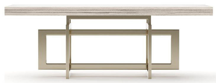 Wish You Were Here Sandstone and Whisper of Gold 48" Rectangular Cocktail Table