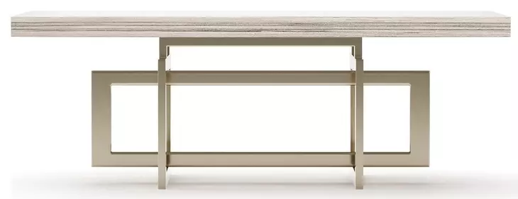 Wish You Were Here Sandstone and Whisper of Gold 48" Rectangular Cocktail Table