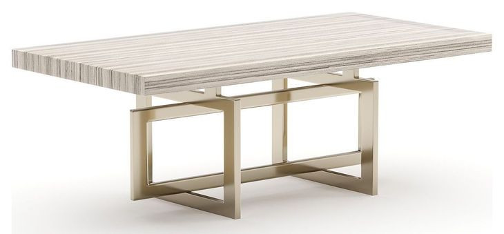 Wish You Were Here Sandstone and Whisper of Gold 48" Rectangular Cocktail Table