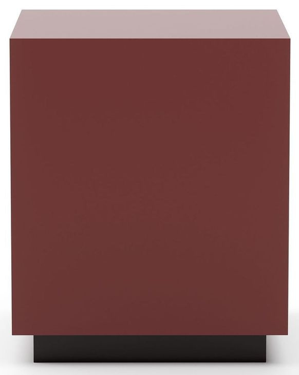 Cocktail Couture Rouge Red Gloss and Black Square End Table