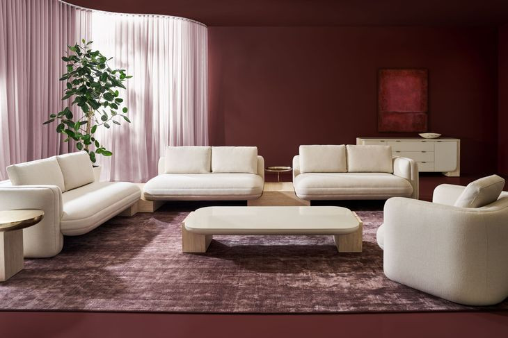 Overlap Travertine and Whisper of Gold Round Side Table