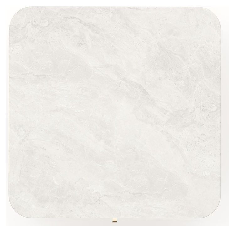 Rhythm Sun Drenched Oak and Neutral Metallic Rectangular Occasional Table Set with Travertine Top