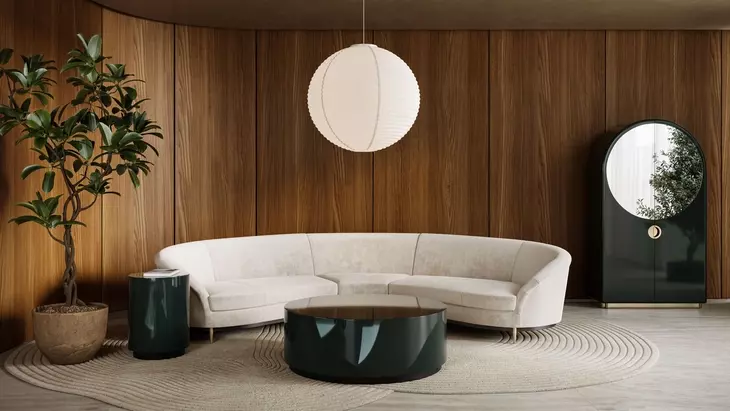 Cocktail Couture Apatite Gloss Round End Table