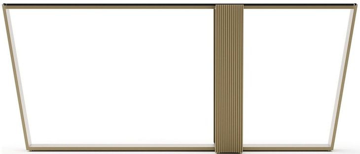 Counter Balance Brushed Gold and Smoked Bronze Glass Top Console Table