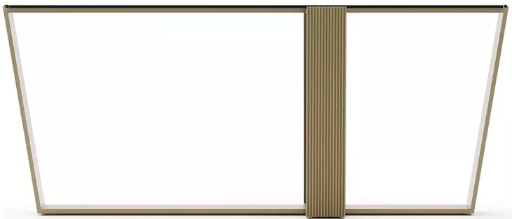 Counter Balance Brushed Gold and Smoked Bronze Glass Top Console Table