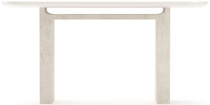 Overlap Latte and Travertine 67" Console Table