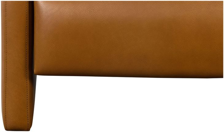 Clair Pretty G Yellow Brown Leather Push Thru The Arms Recliner