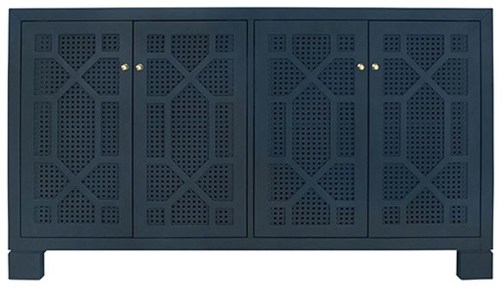 Claire Matte Navy Lacquer 4 Door Buffet