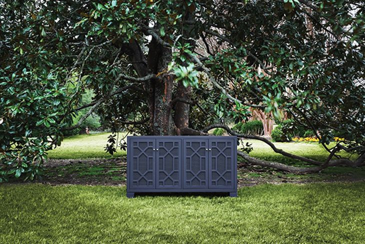 Claire Matte Navy Lacquer 4 Door Buffet