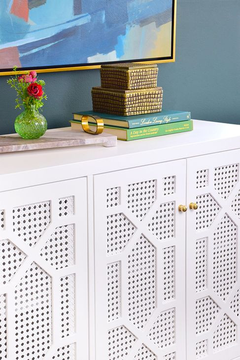 Claire Matte White Lacquer 4 Door Buffet